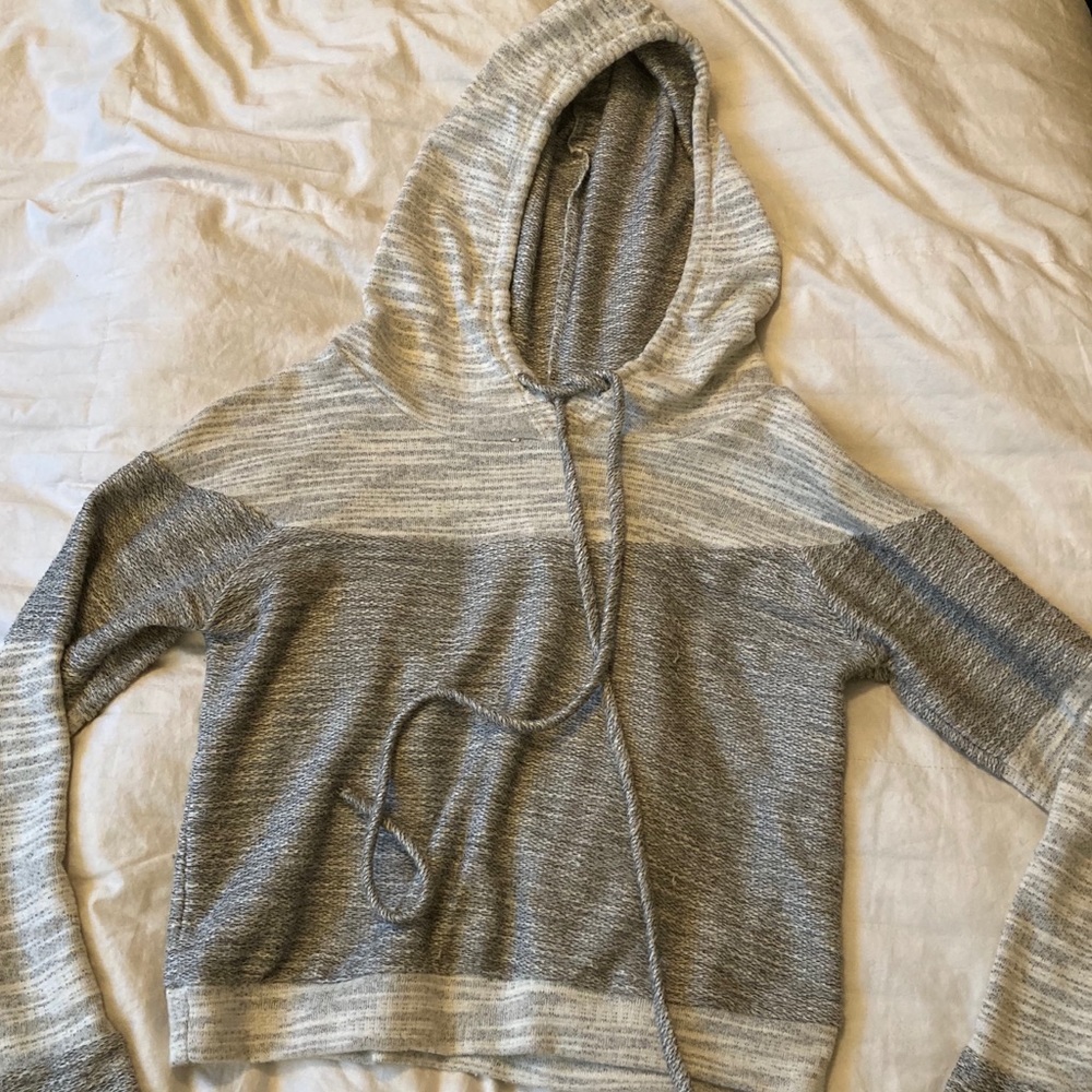 Cropped hoodie sweater
